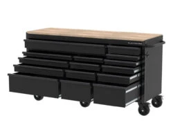 Black Diamond Mobile Workbench 72" 15-Drawer