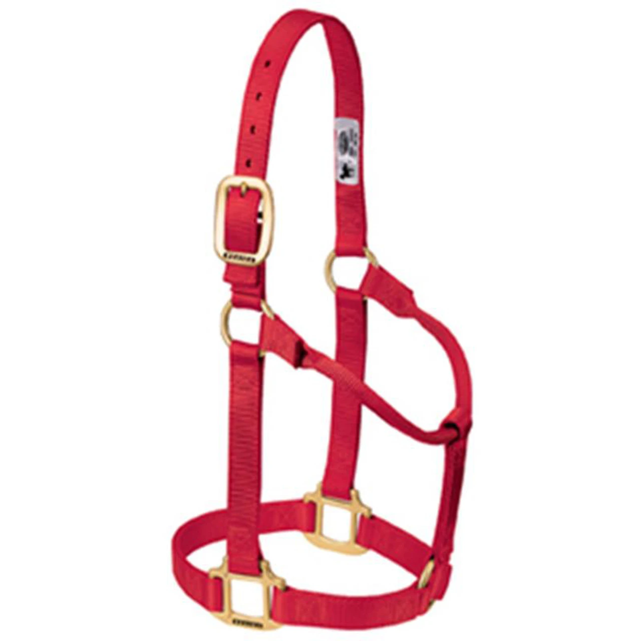 Weaver Leather - Original Non-Adjustable Halter, Red, 1 Inch Large Horse Or 2-Year-Old Draft