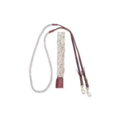 Classic Equine 5/8" Braided Nylon Roping Rein- Leather