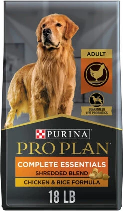 Purina Pro Plan Adult Complete Essentials Shredded Blend Chicken & Rice- 18lb Lb