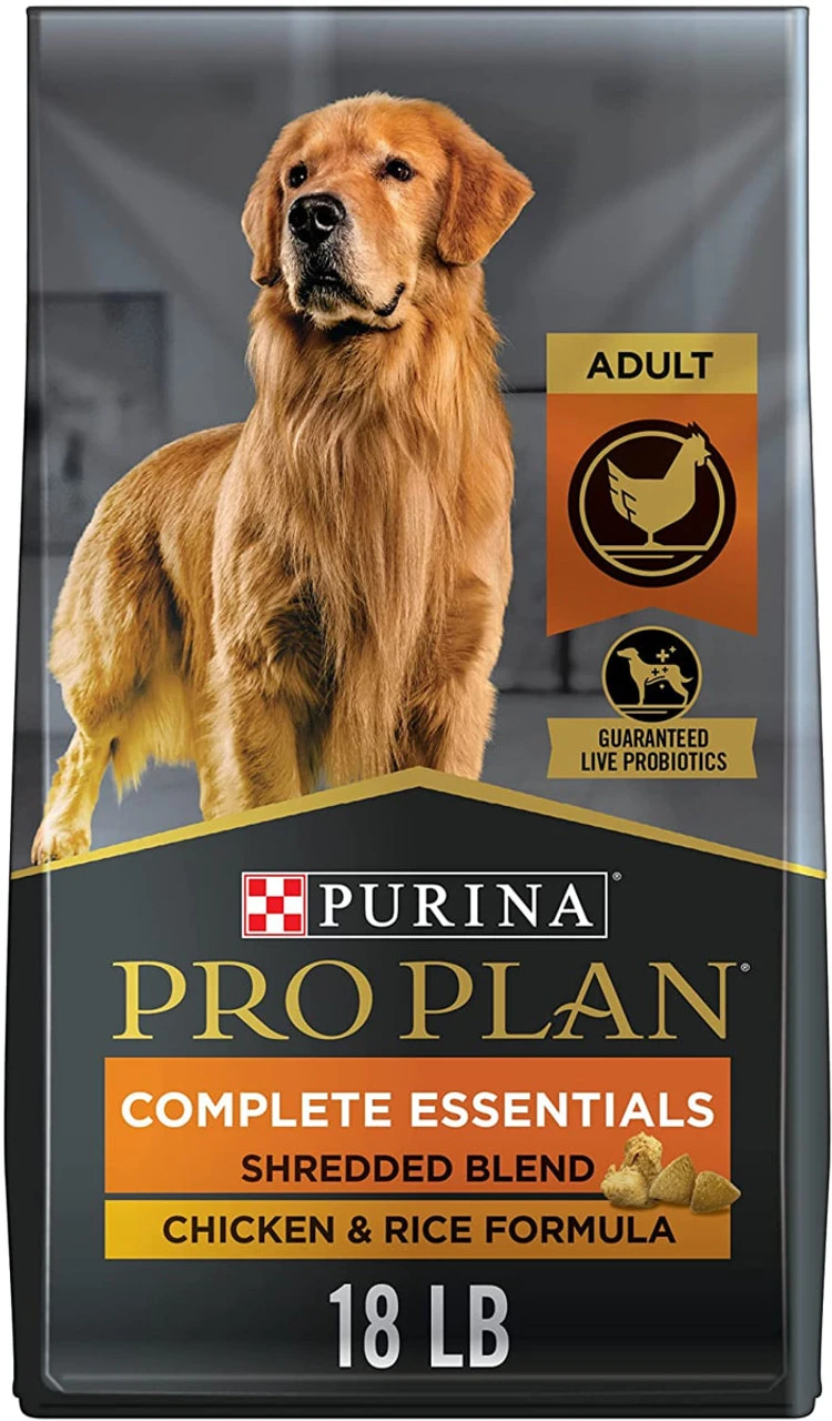 Purina Pro Plan Adult Complete Essentials Shredded Blend Chicken & Rice- 18lb Lb