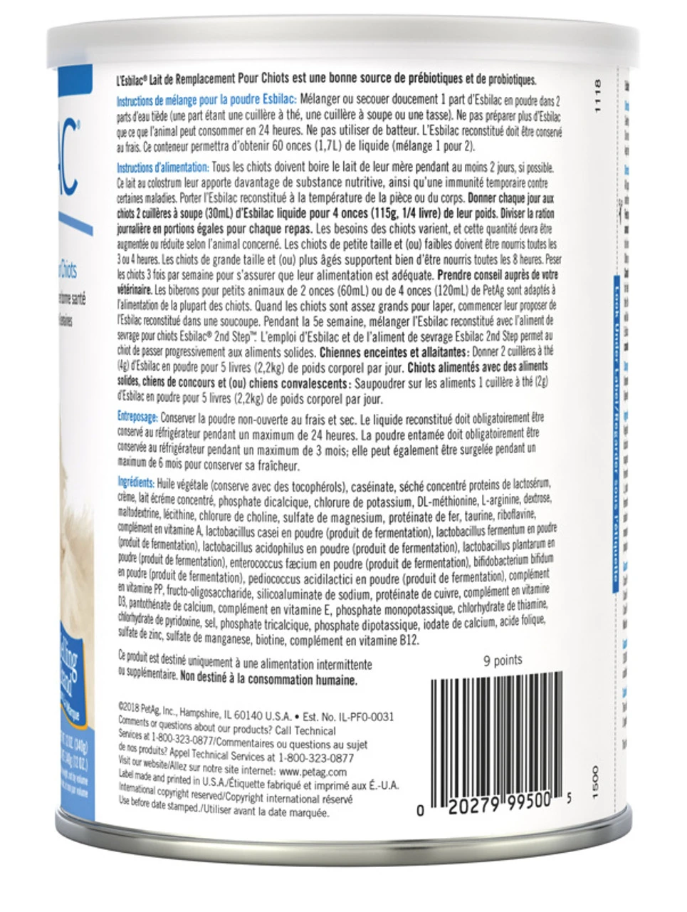 PetAg Esbilac Puppy Milk Replacer Powder - 12 Oz. - Image 2