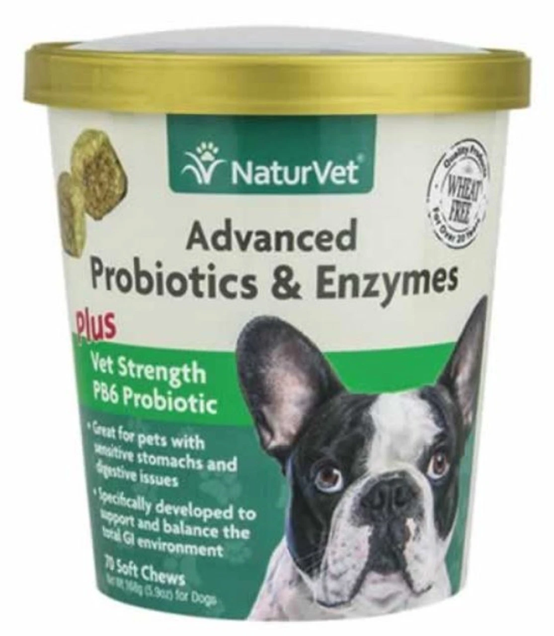 NaturVet Advanced Probiotics & Enzymes For Dogs - 70 Soft Chews - Image 2