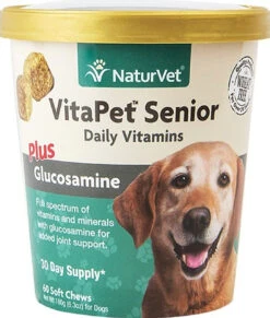 Naturvet VitaPet Senior Daily Vitamins Plus Glucosamine For Dogs