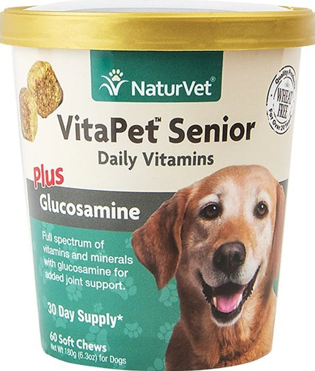 Naturvet VitaPet Senior Daily Vitamins Plus Glucosamine For Dogs