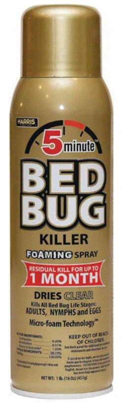Harris 5-Minute Bed Bug Killer Foaming Aerosol Spray 16 OZ.