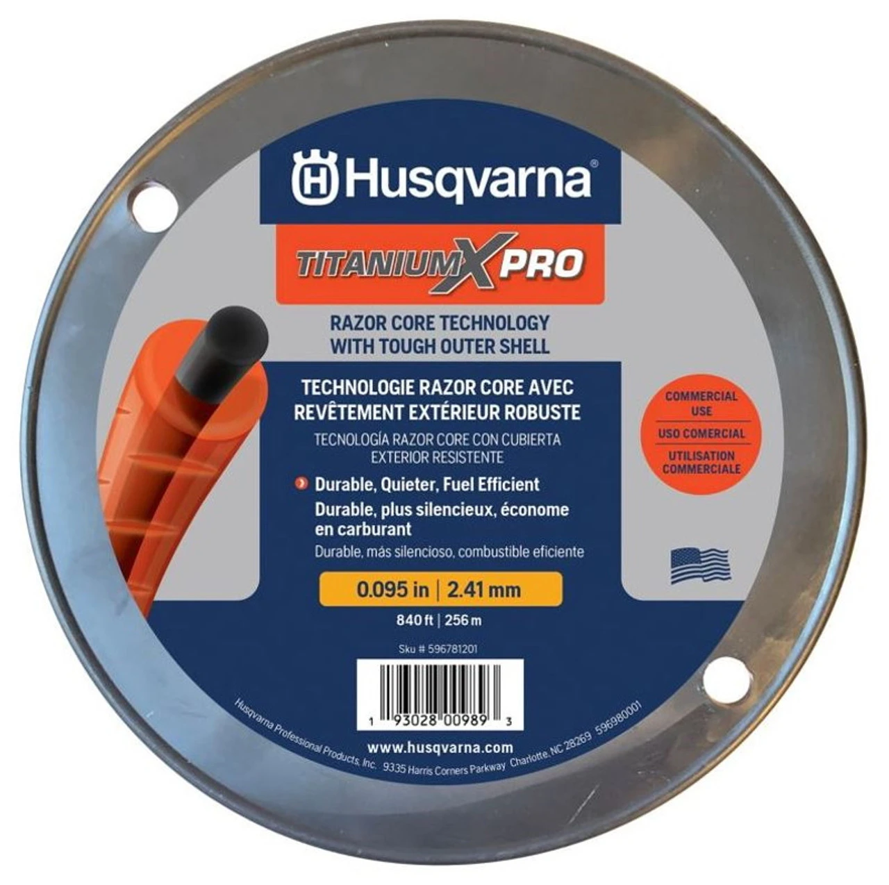 Husqvarna Husqvara TitaniumX Pro Trimmer Line .095in. X 3LB Spool - Image 2