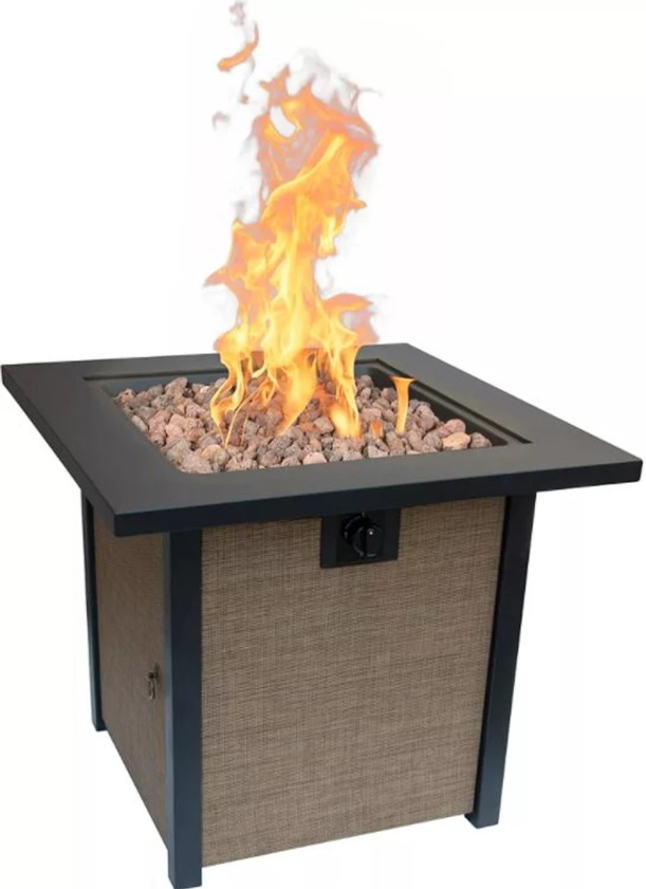 Bond Woodleaf 28 In. Square Steel Gas Fire Pit