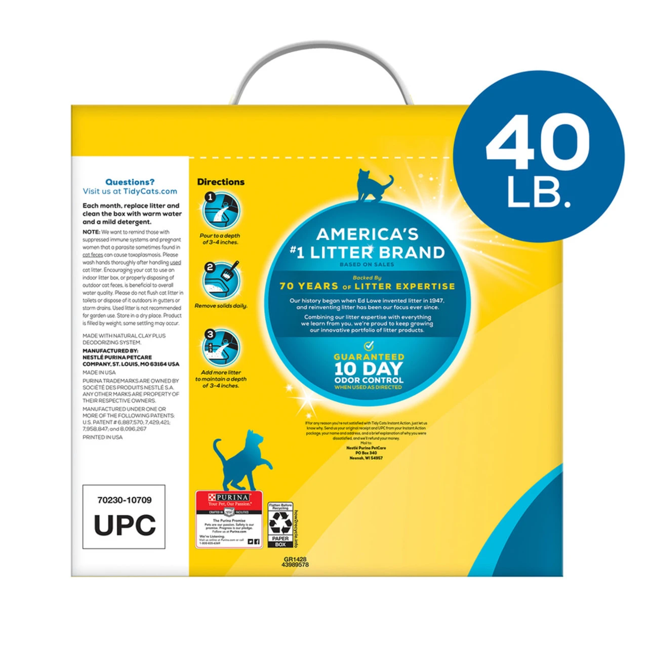 Purina Tidy Cats Clumping Cat Litter, Instant Action - 40 Lb - Image 2