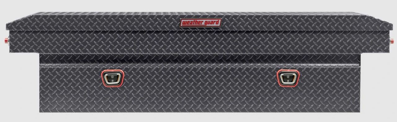 Weather Guard Saddle Truck Tool Box Aluminum Full Standard Gunmetal Gray