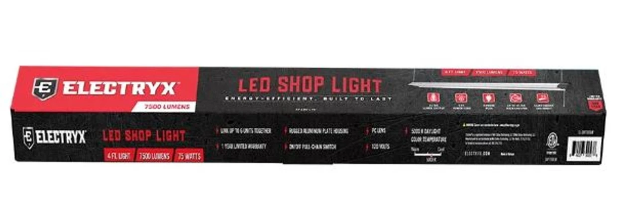 Electryx LED Shop Light - 7500LM - 4'