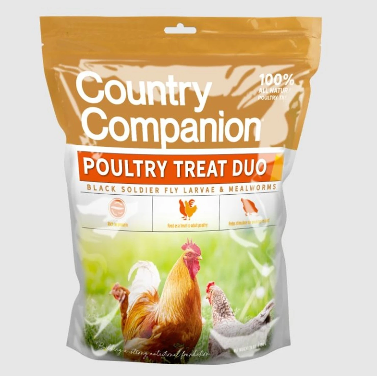 Country Companion Poultry Treat Duo Black Soldier Fly & Mealworms 28OZ Bag
