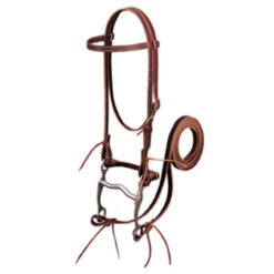Weaver Leather - Latigo Leather Browband Bridle With Single Cheek Buckle, Pony