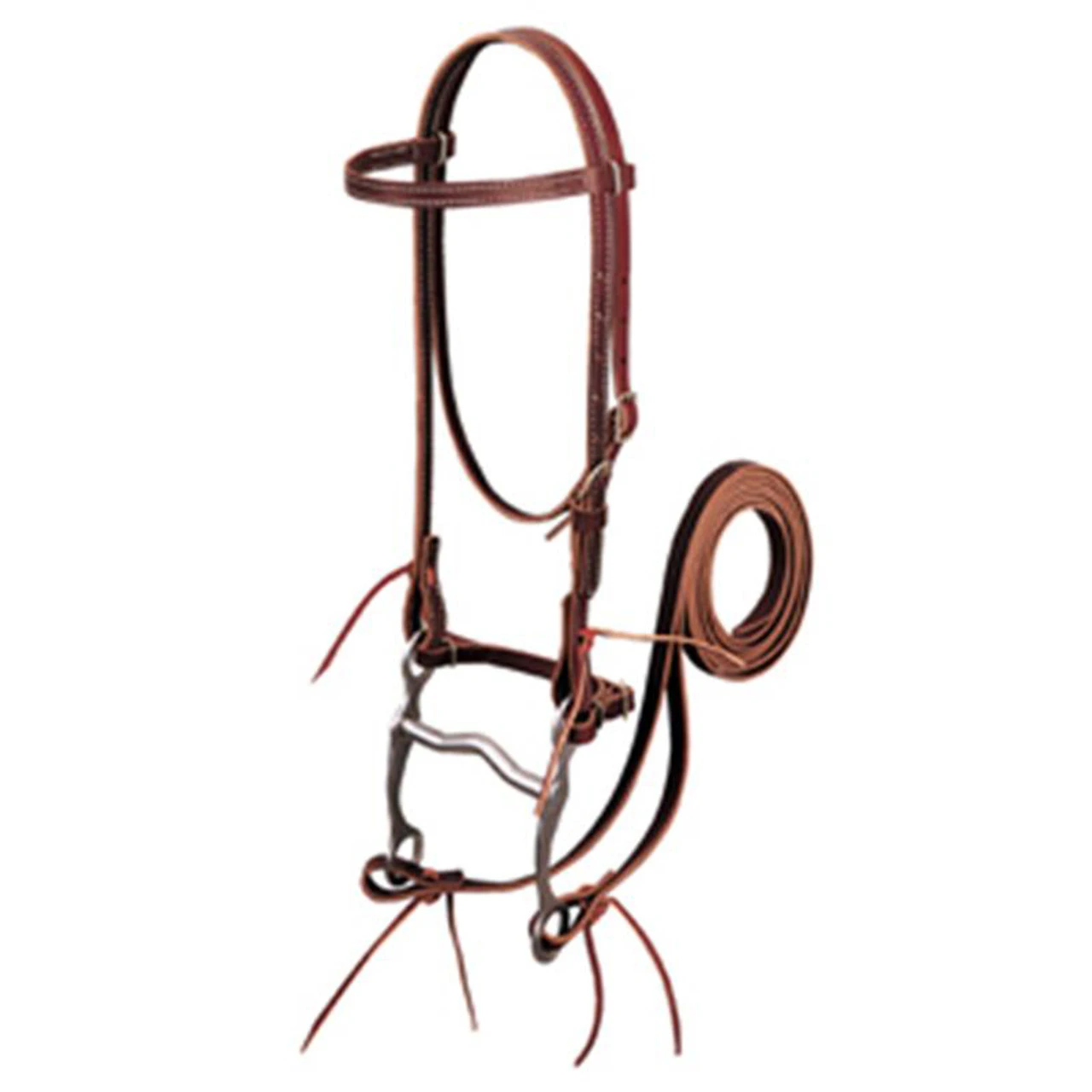 Weaver Leather - Latigo Leather Browband Bridle With Single Cheek Buckle, Pony