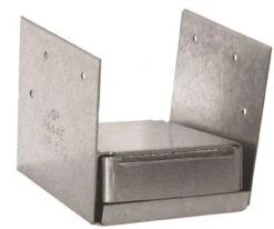 USP 2-Sided Zinc Plated Steel Post Anchor - 4" X 4"