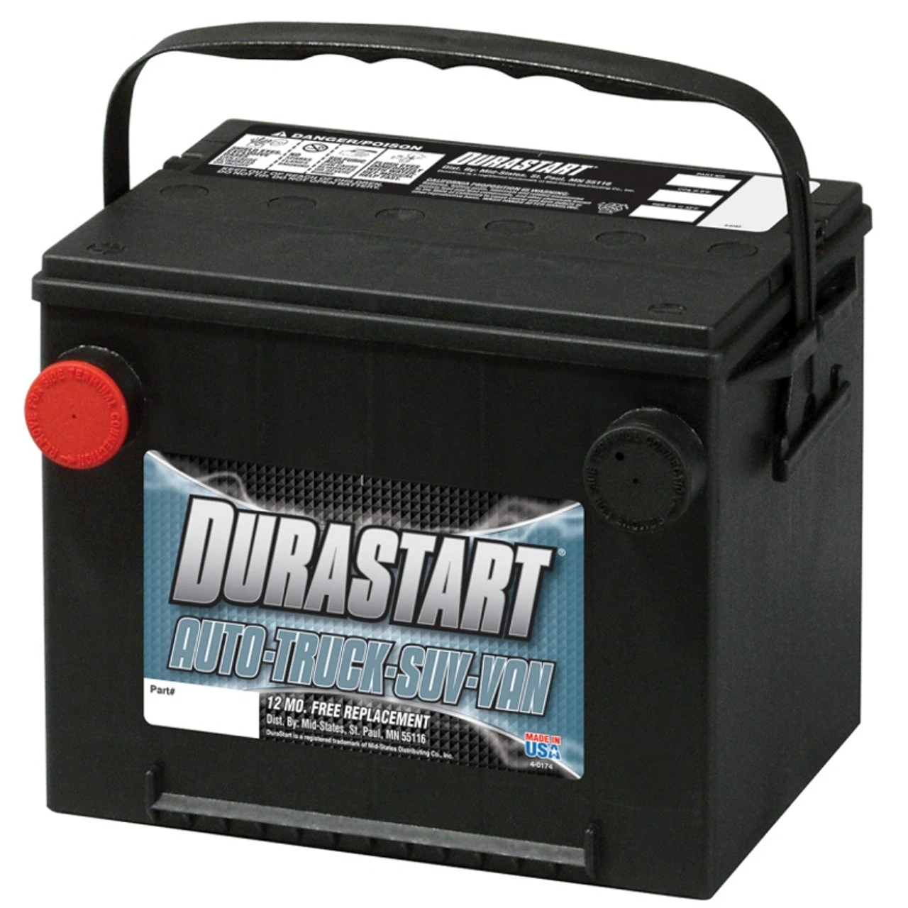 Durastart Automotive Battery CCA 650 - 75-3 - Image 4