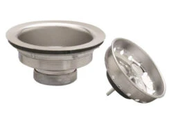 Plumb Pak Kitchen Basket Strainer With Fixed Stick Post - Stainless Steel