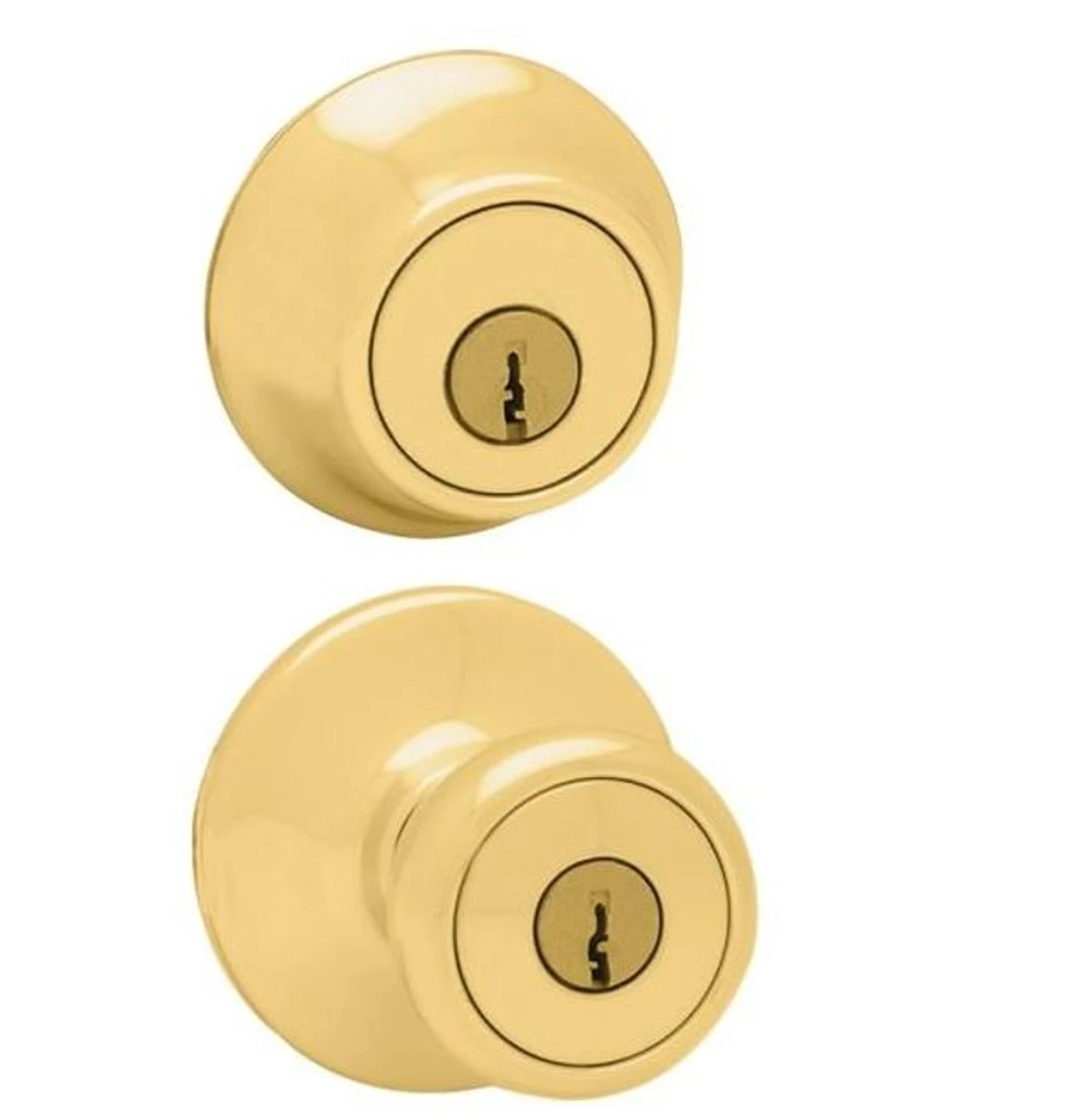 Kwikset Tylo Signature Ball Deadbolt Combo Entry Knob Lockset - Keyed