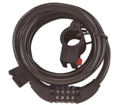 ProSource 2507465 Combination Resettable Cable Lock - 6 Ft L, Black Plastic Body