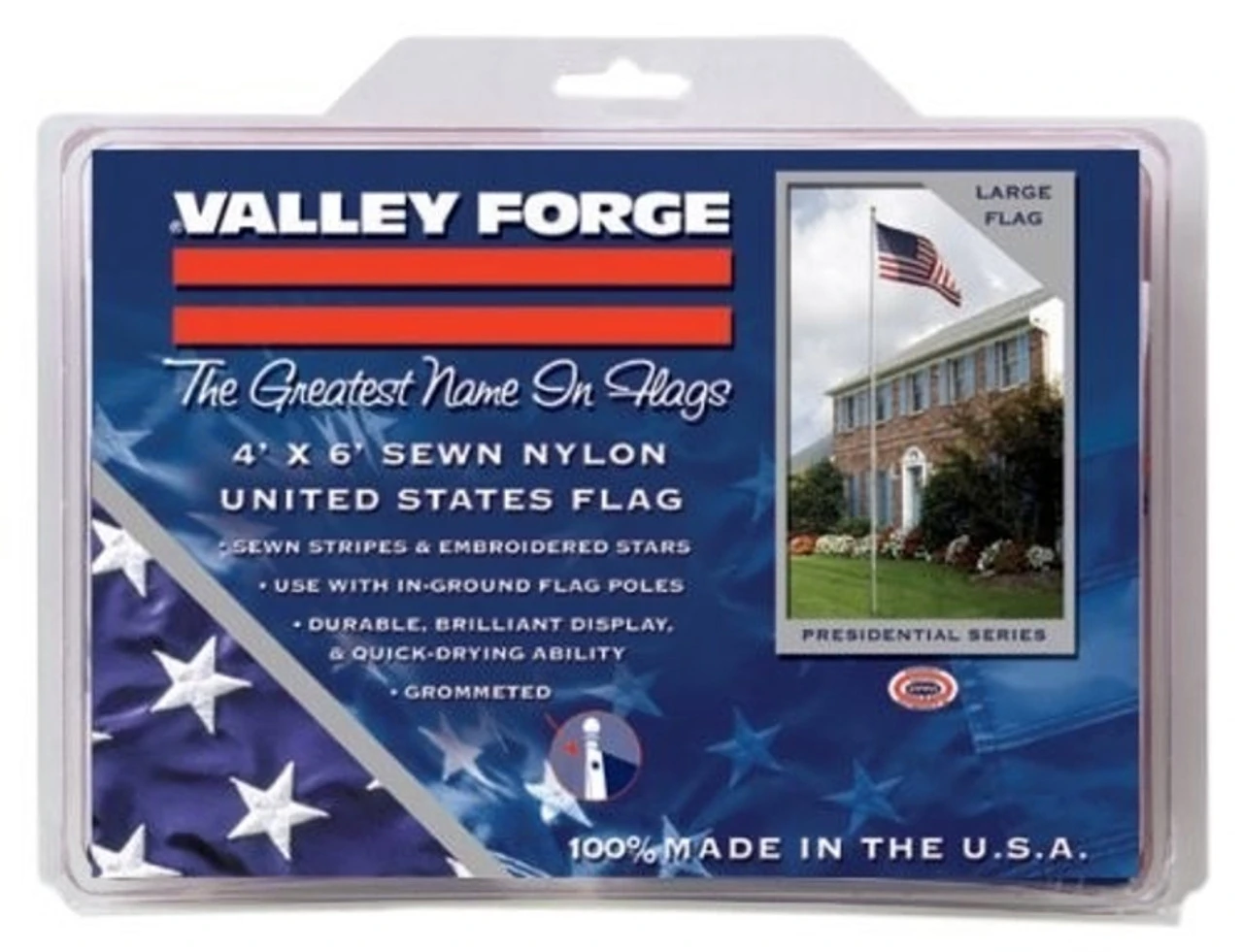Valley Forge Nylon US Flag 4' X 6'