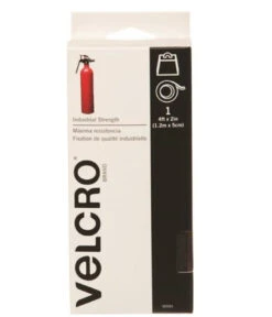VELCRO® Velcro Sticky Back 90593 Heavy Duty Water Proof Hook And Loop Tape, 4 Ft L X 2 In W, Black