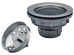 Plumb Pak Kitchen Basket Strainer With Stainless Steel Rim And Basket, Plastic