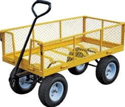 Landscapers Select Garden Cart, 48 In L X 24 In W, 1200 Lb, Heavy Gauge Steel, Pull Handle