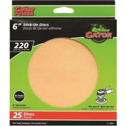 Gator Red Resin Stick-On Sanding Disc 6in 220Grit