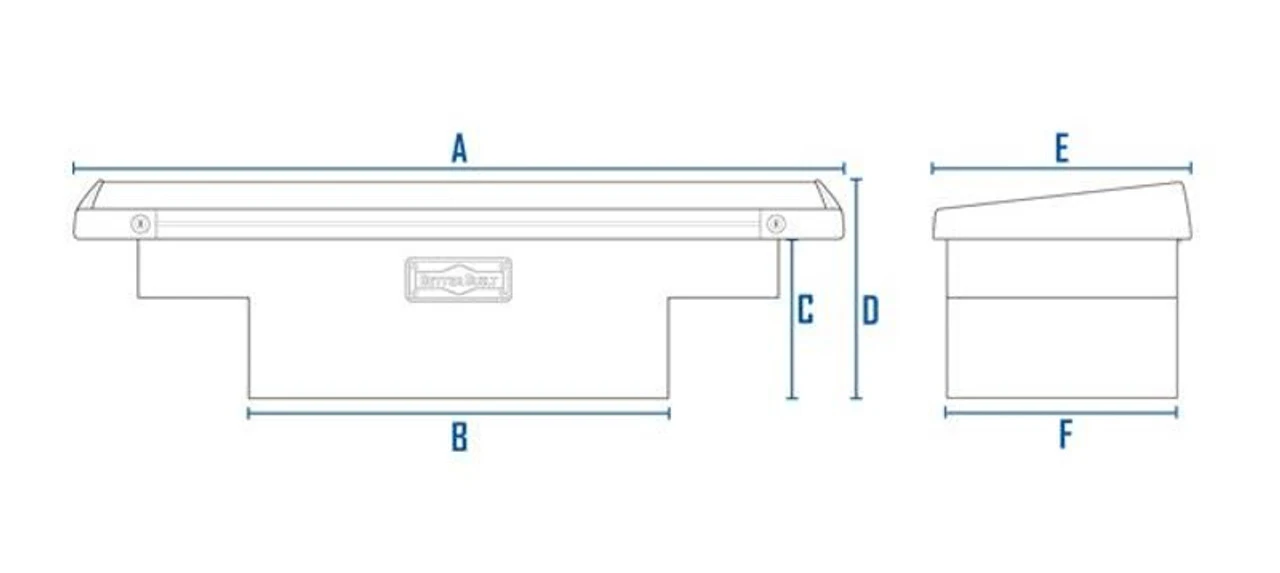 BETTER BUILT ALUMINUM CROSSOVER LOW PROFILE TRUCK TOOL BOX- SILVER