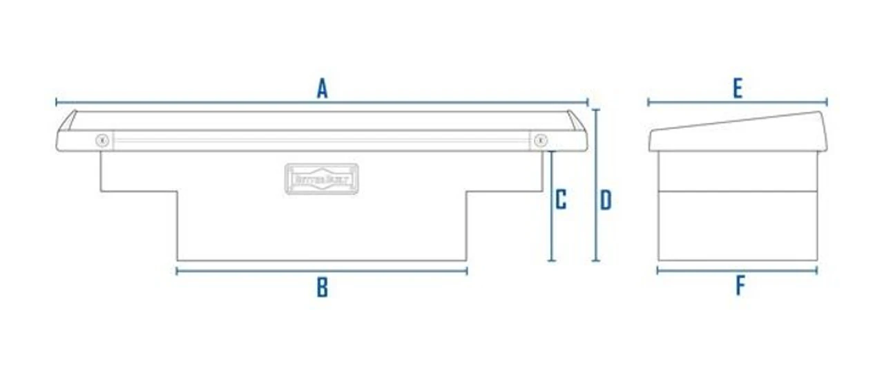 BETTER BUILT ALUMINUM CROSSOVER STANDARD TRUCK TOOL BOX- MATTE BLACK - Image 5