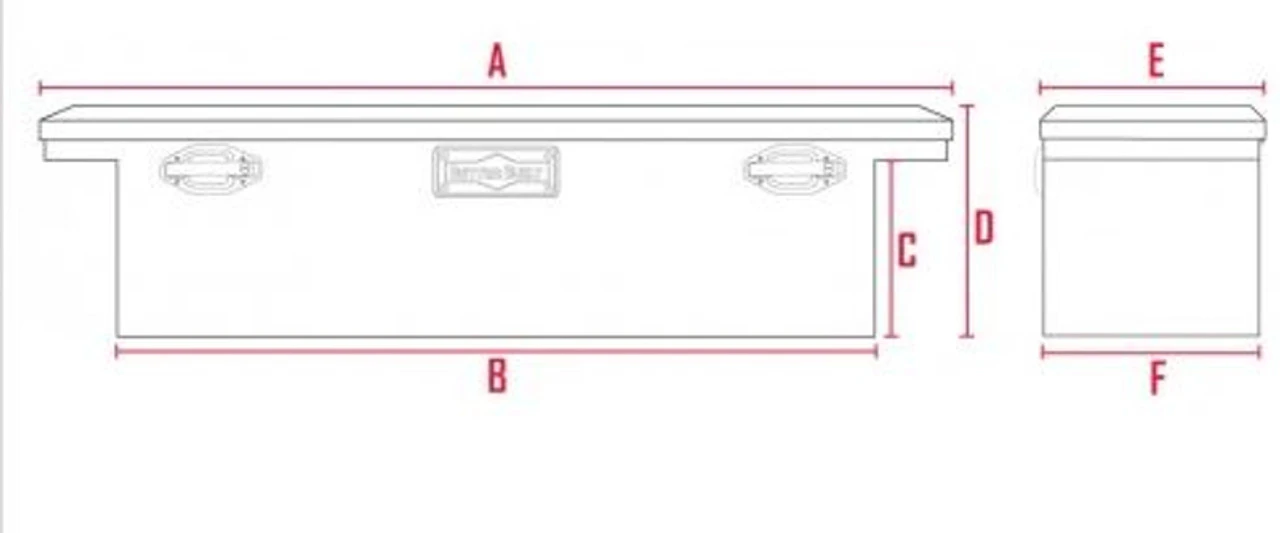 BETTER BUILT ALUMINUM CROSSOVER STANDARD LOW PROFILE DEEP TRUCK TOOL BOX- MATTE BLACK - Image 4