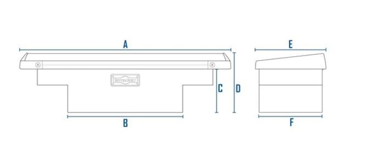 BETTER BUILT SINGLE LID STANDARD TRUCK TOOL BOX- BLACK - Image 4